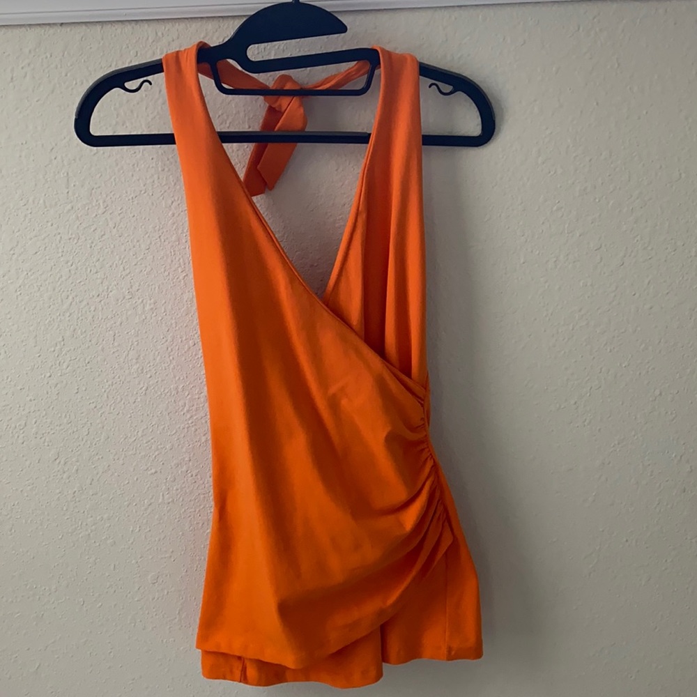 Fall orange halter top